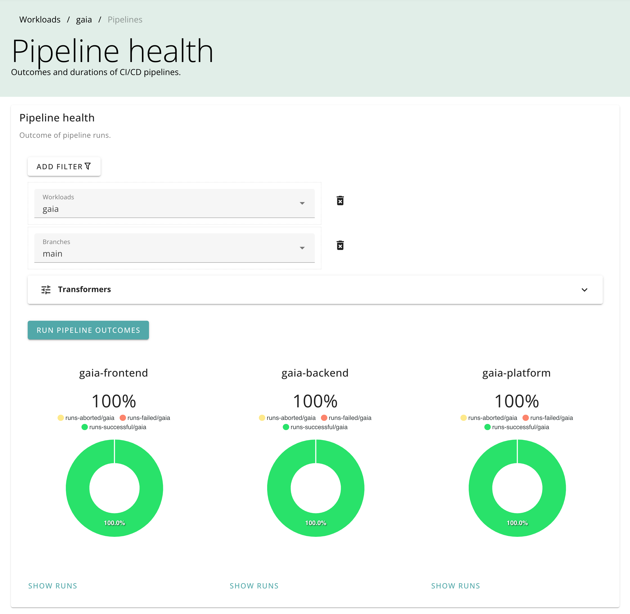 Pipeline health