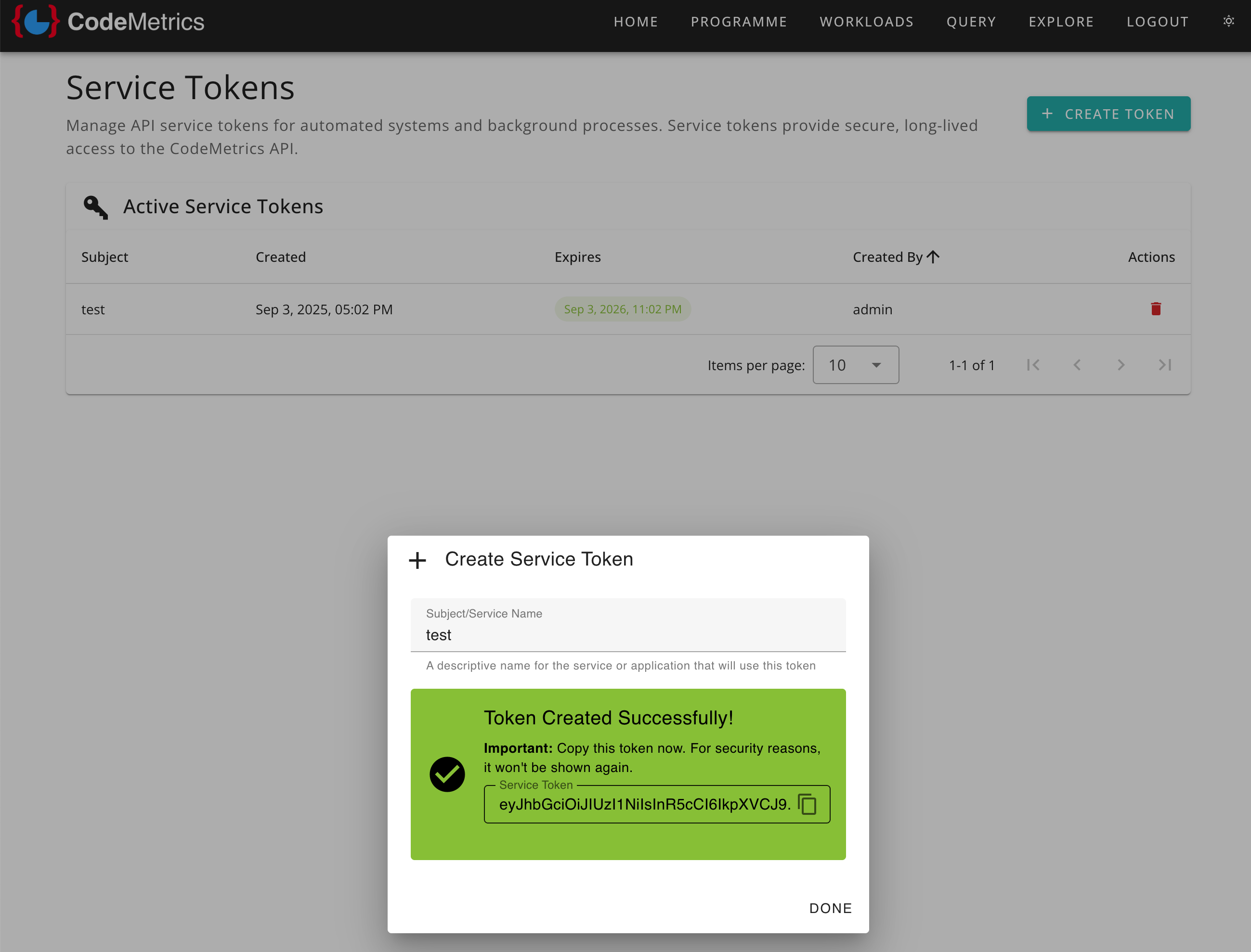 Create Token